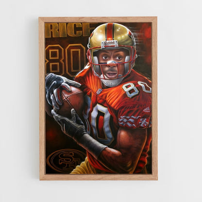 jerry-rice-9 cadre Bois clair