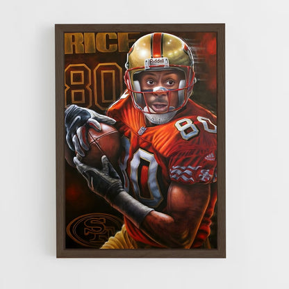 jerry-rice-9 cadre Bois foncé