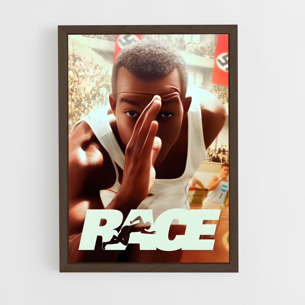jesse-owens-6 cadre Bois foncé