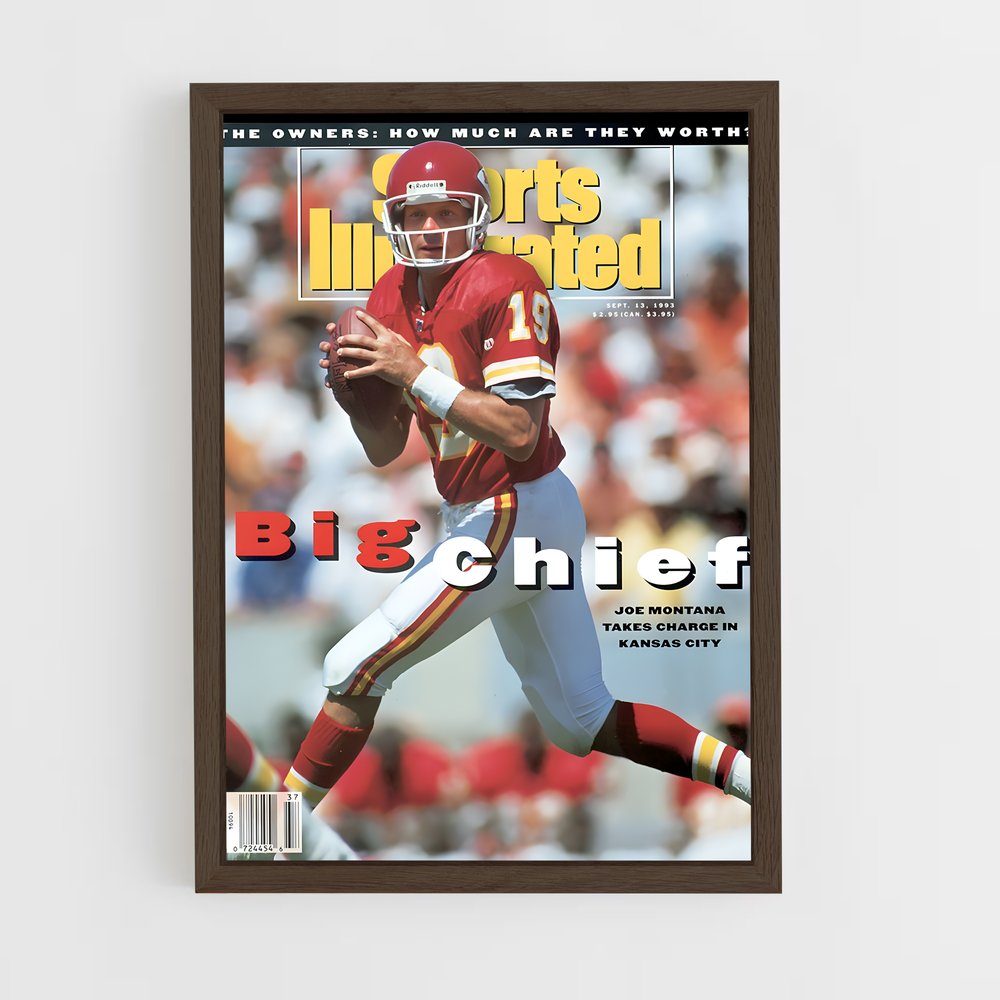 joe-montana-1 cadre Bois foncé