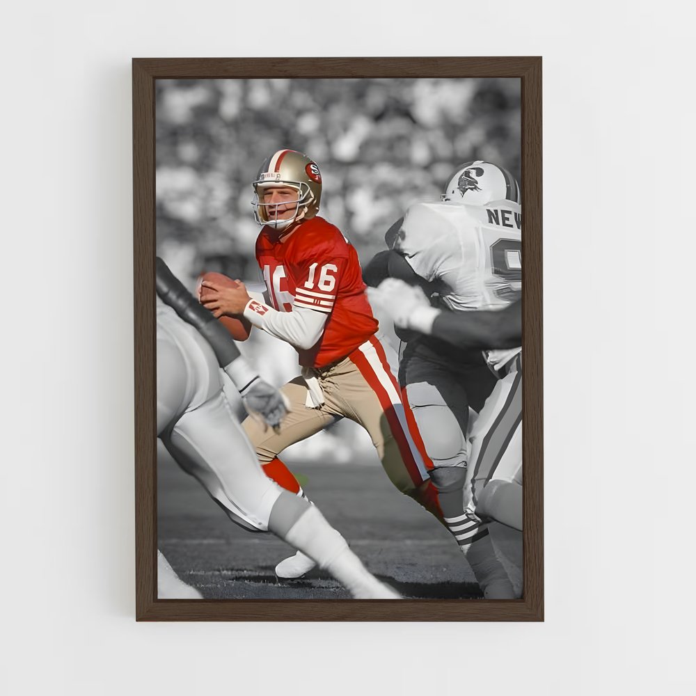 joe-montana-5 cadre Bois foncé