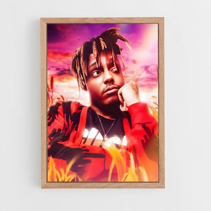 juice-wrld-14 cadre Bois clair