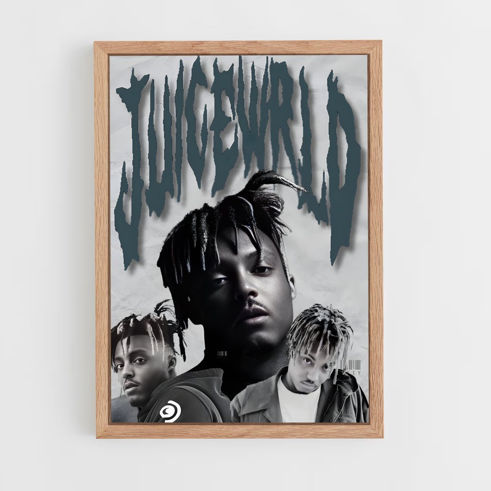 juice-wrld-18 cadre Bois clair