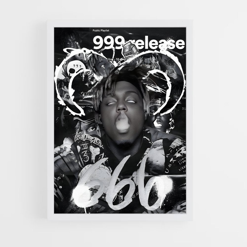 juice-wrld-3 cadre Blanc
