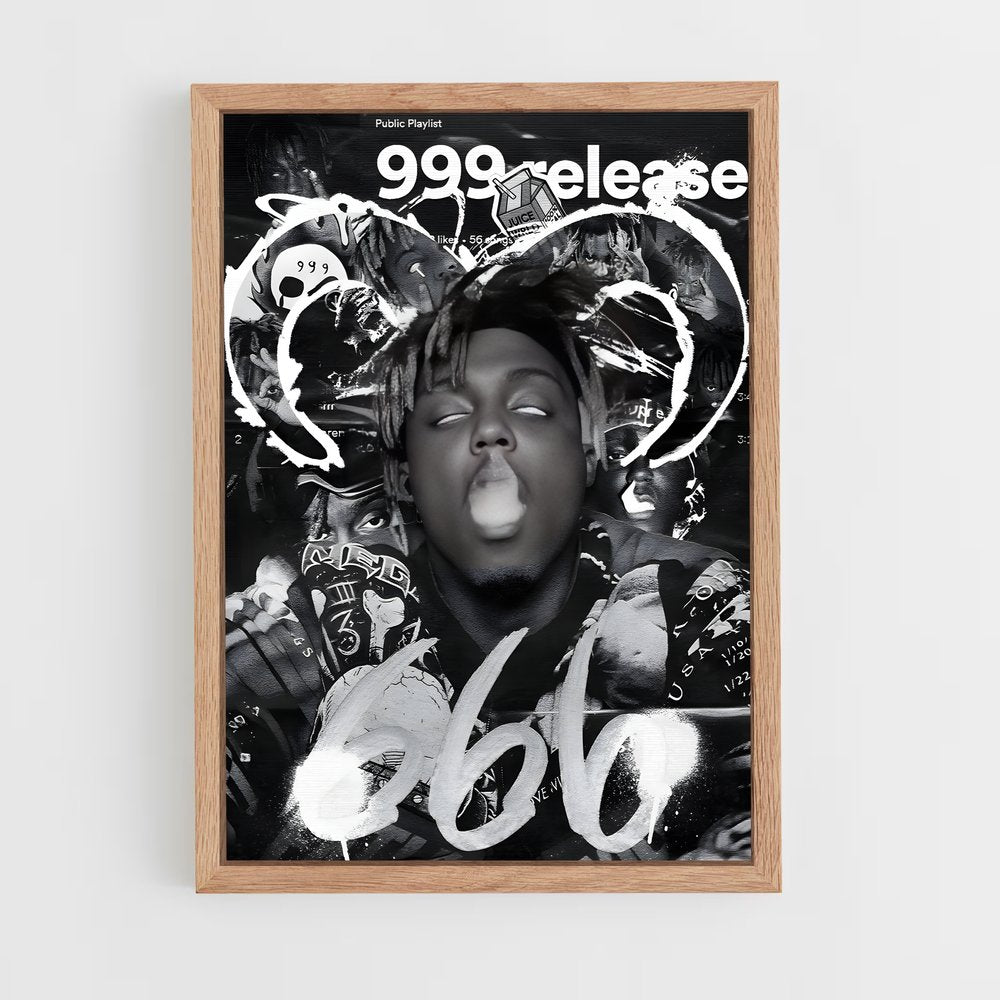 juice-wrld-3 cadre Bois clair