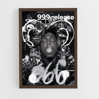 juice-wrld-3 cadre Bois foncé