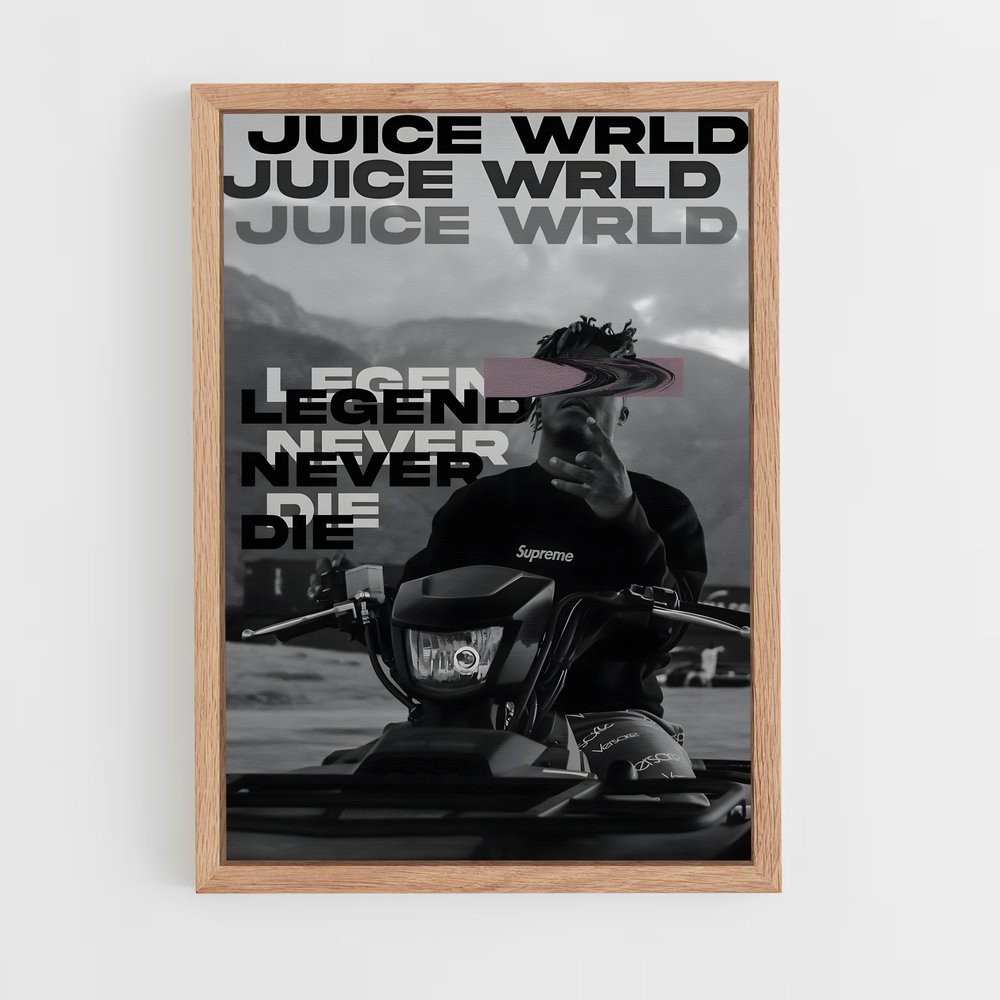 juice-wrld-6 cadre Bois clair
