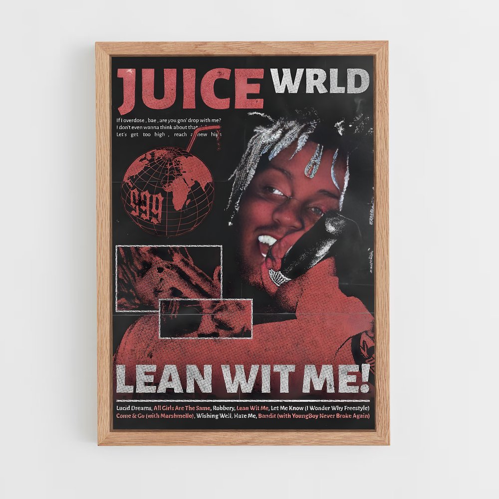 juice-wrld-7 cadre Bois clair