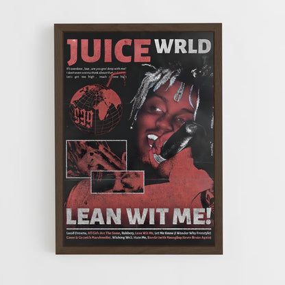 juice-wrld-7 cadre Bois foncé
