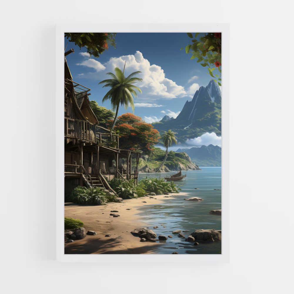 Tropical Beach Poster