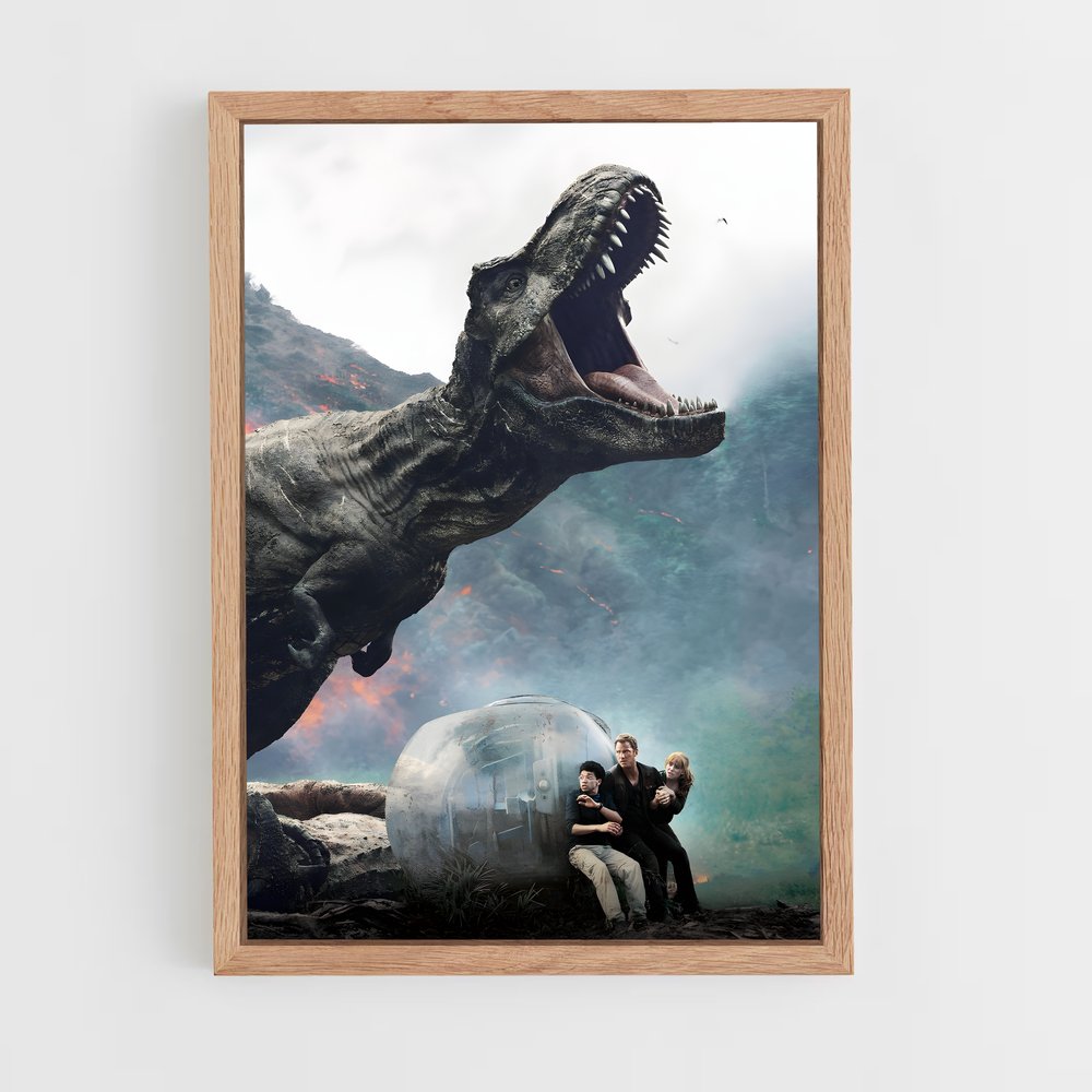 jurassic-park-12 cadre Bois clair