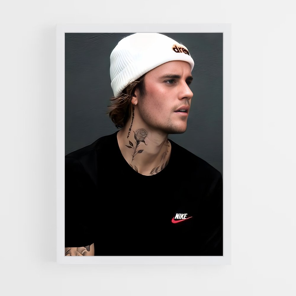 justin-bieber-4 cadre Blanc
