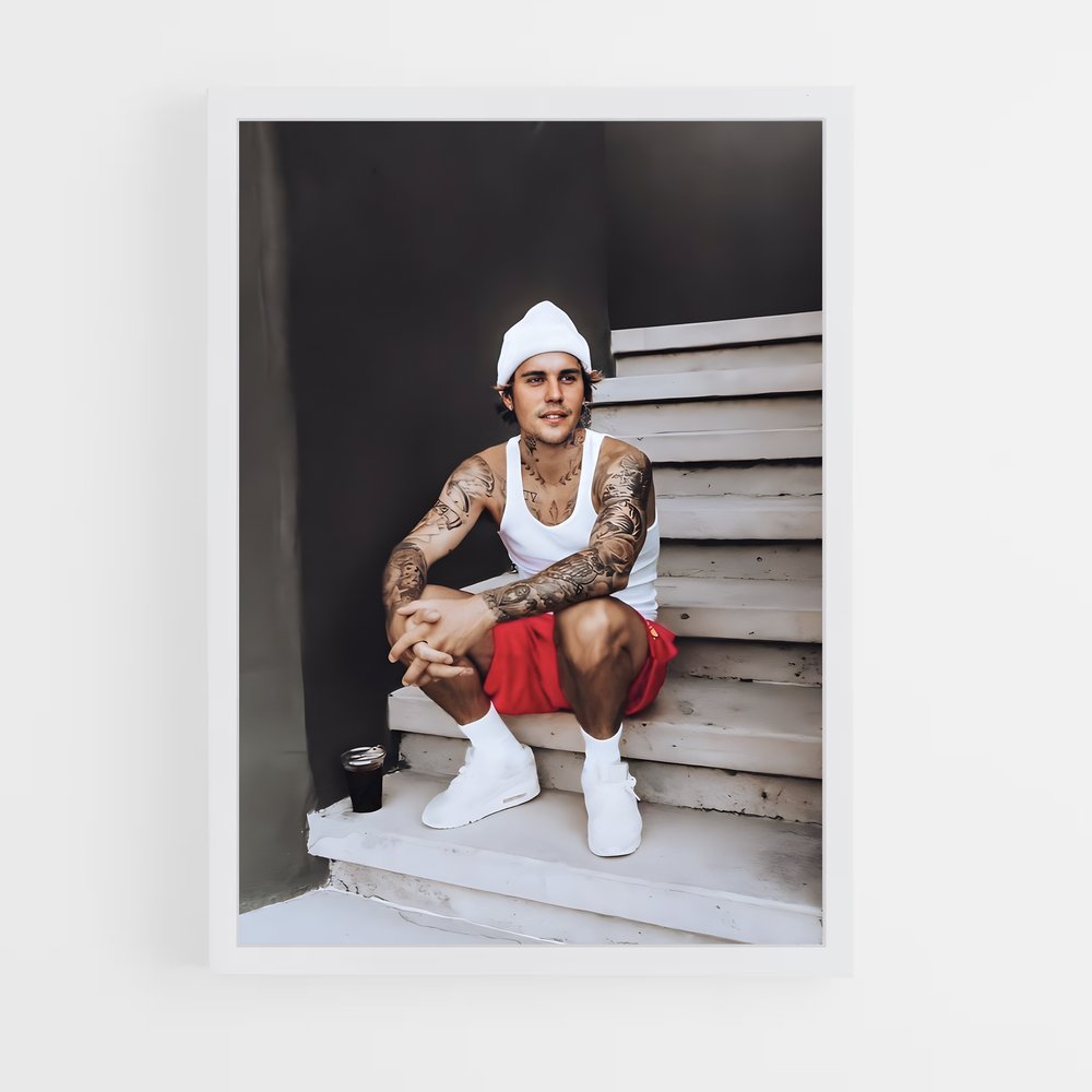 justin-bieber-6 cadre Blanc