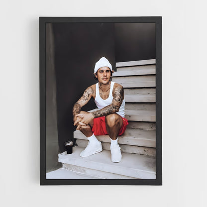 justin-bieber-6 cadre Noir