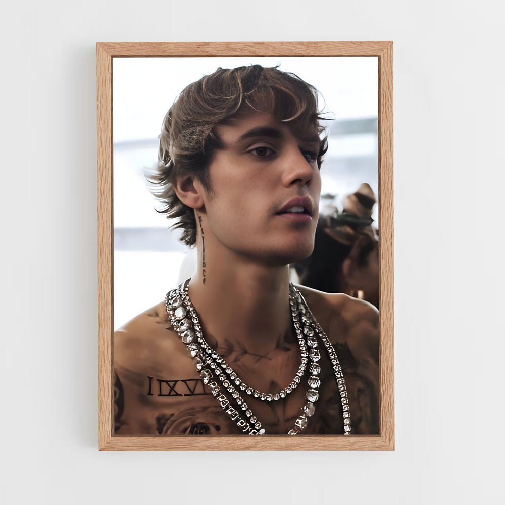 justin-bieber-8 cadre Bois clair