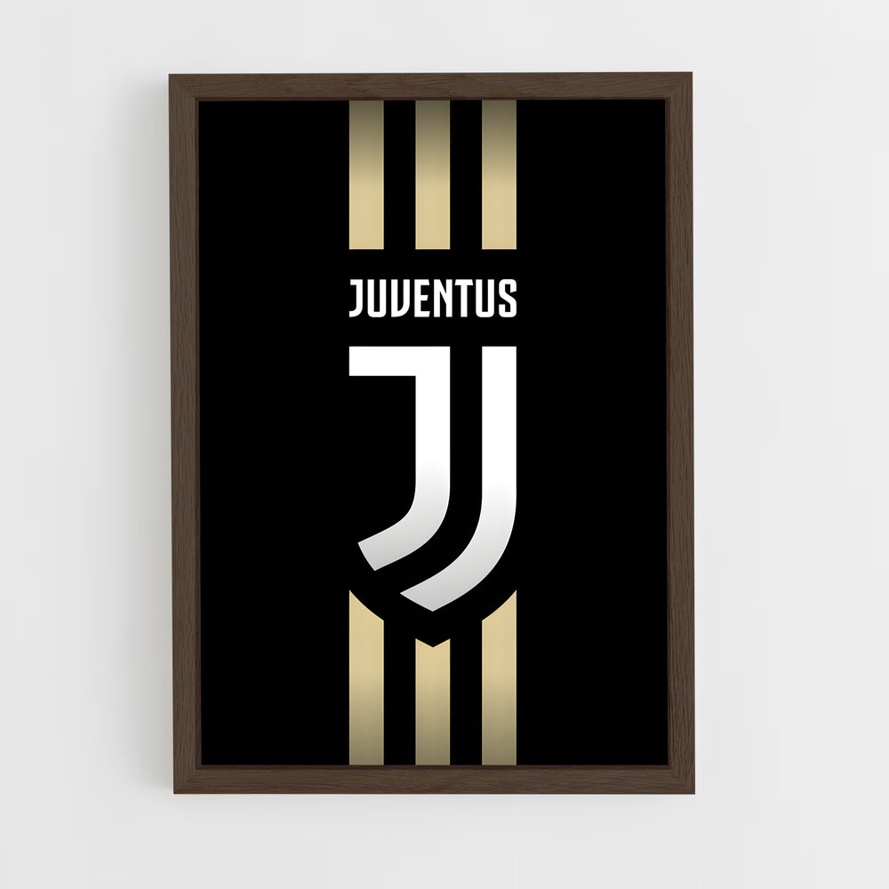 juventus-3 cadre Bois foncé