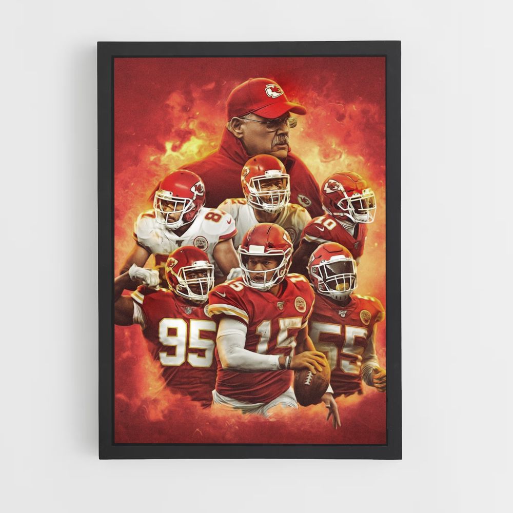 Poster van het Kansas City Chiefs-team