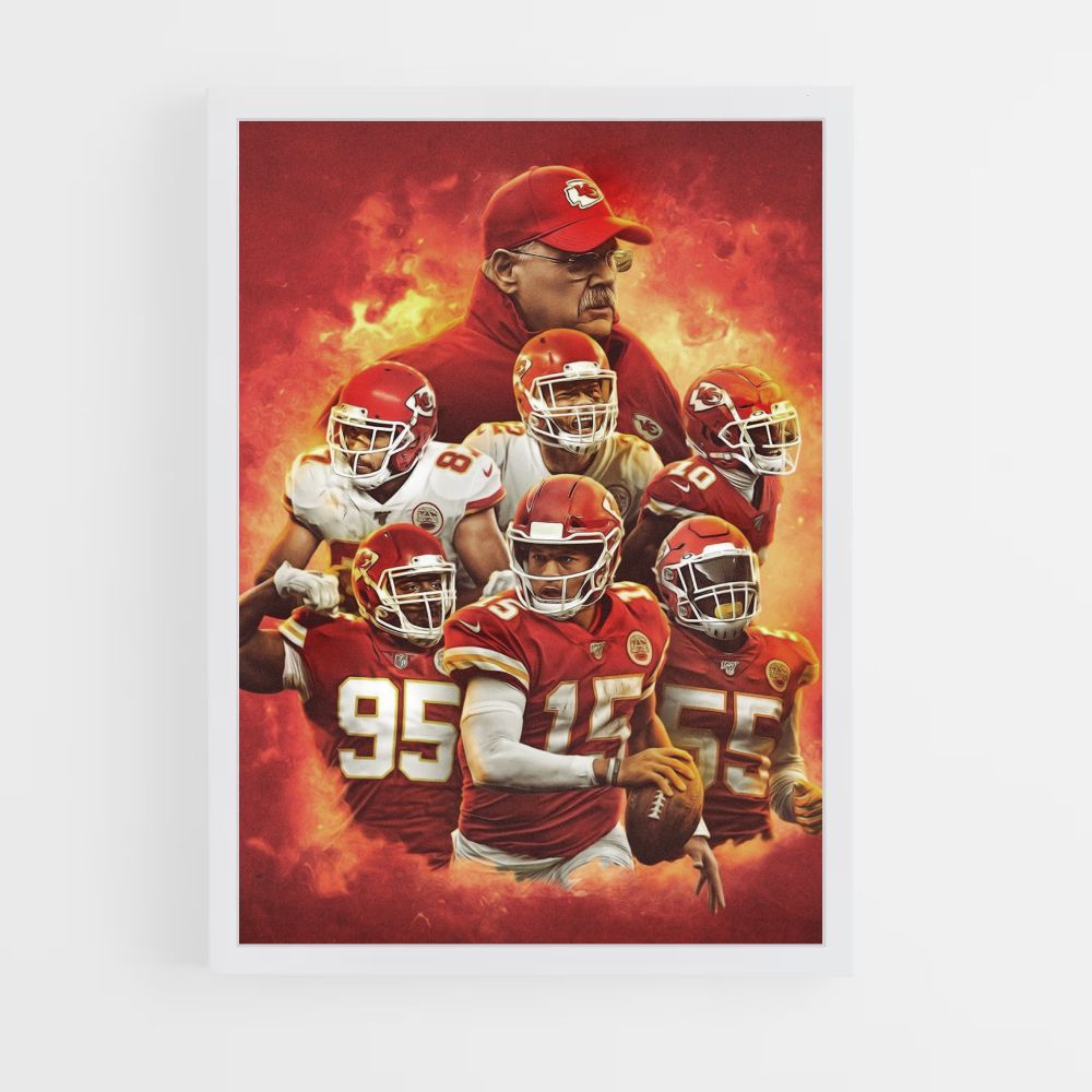 Poster van het Kansas City Chiefs-team