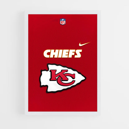 kansas-city-chiefs-4 cadre Blanc