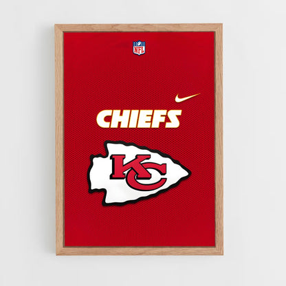 kansas-city-chiefs-4 cadre Bois clair