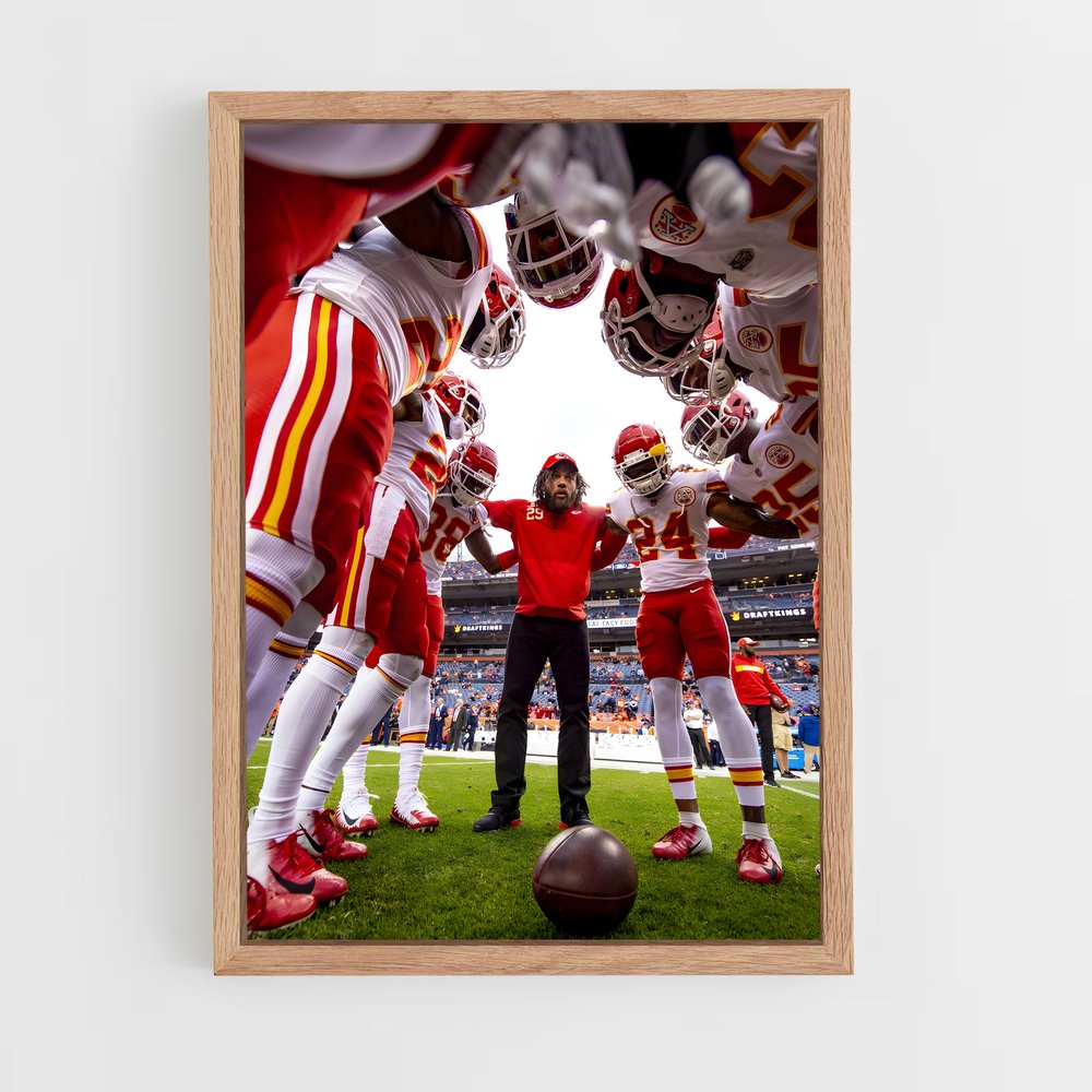 kansas-city-chiefs-6 cadre Bois clair