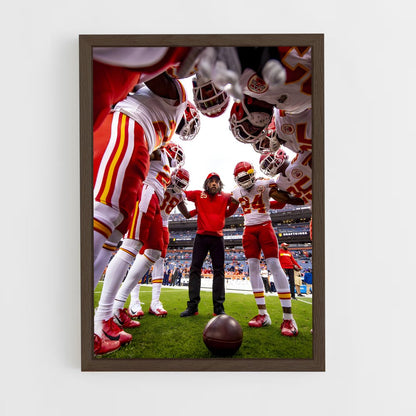 kansas-city-chiefs-6 cadre Bois foncé