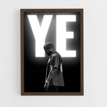 kanye-west-2 cadre Bois foncé