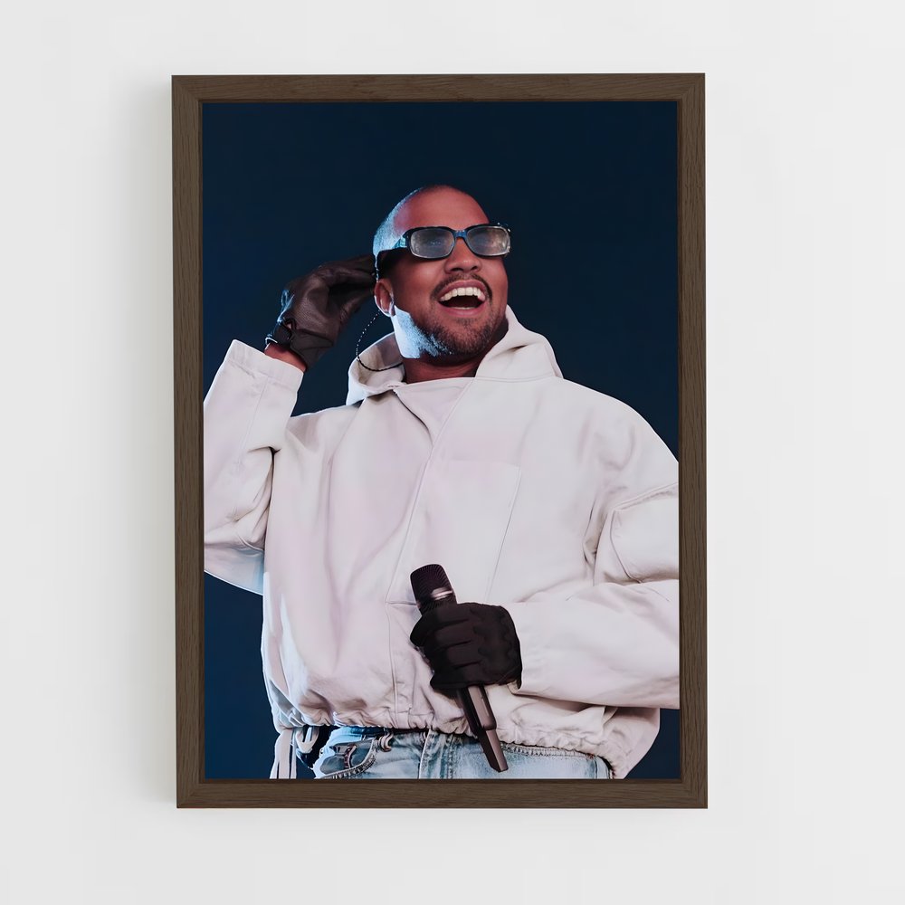 kanye-west-6 cadre Bois foncé