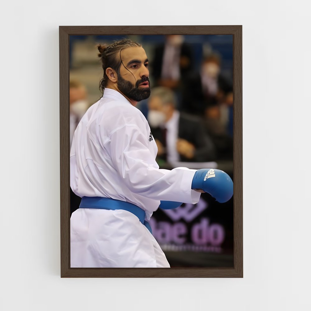 karate-4 cadre Bois foncé
