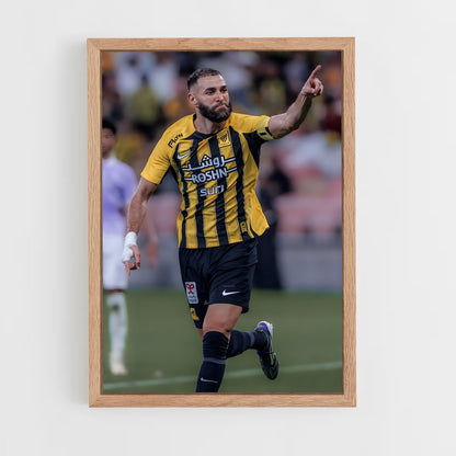 karim-benzema-14 cadre Bois clair