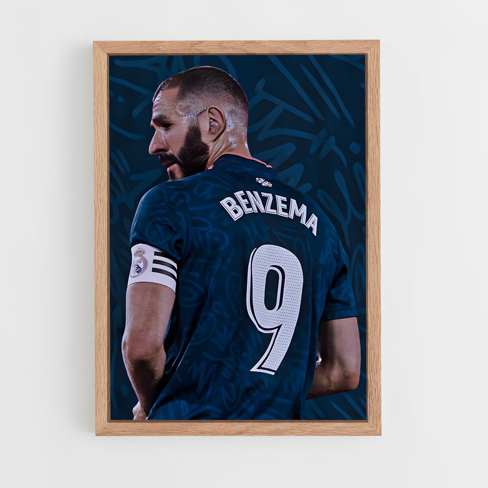 karim-benzema-15 cadre Bois clair