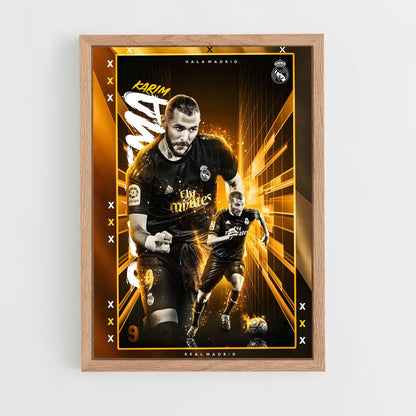 karim-benzema-18 cadre Bois clair