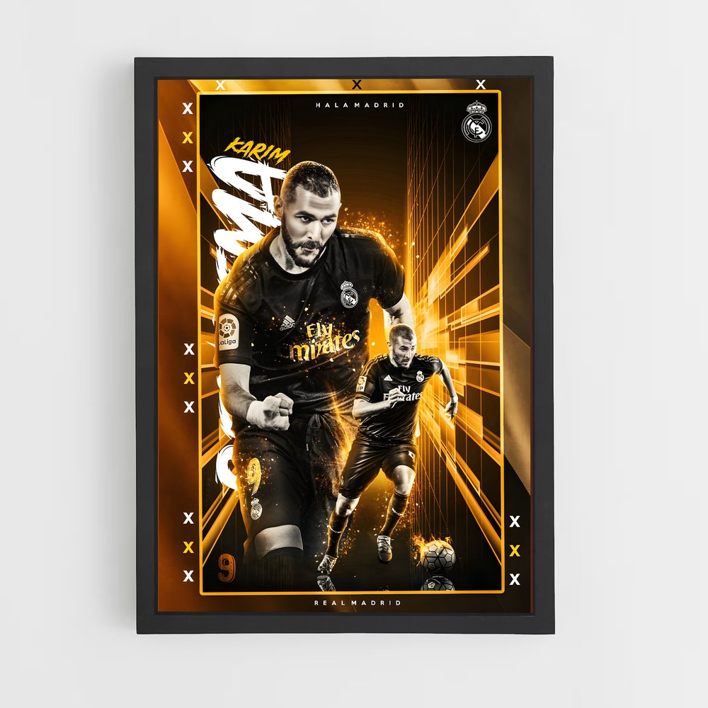 karim-benzema-18 cadre Noir