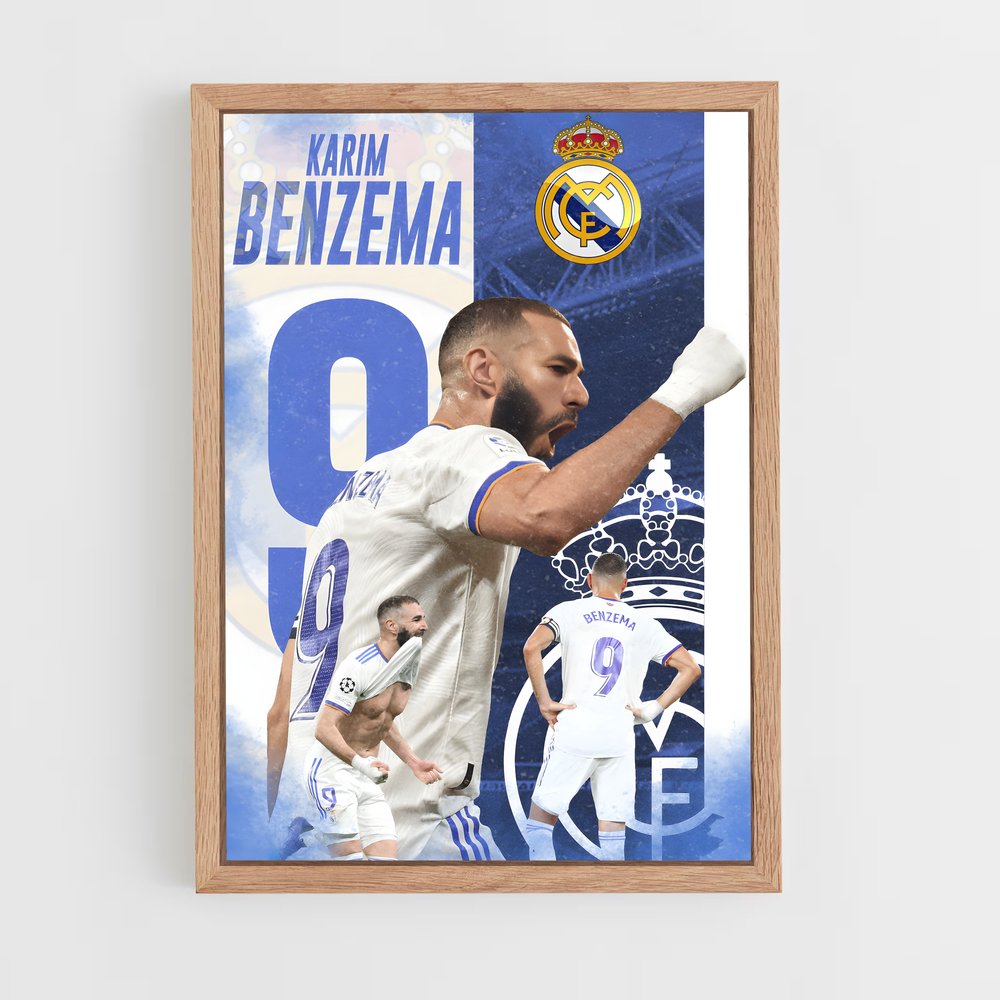 karim-benzema-2 cadre Bois clair
