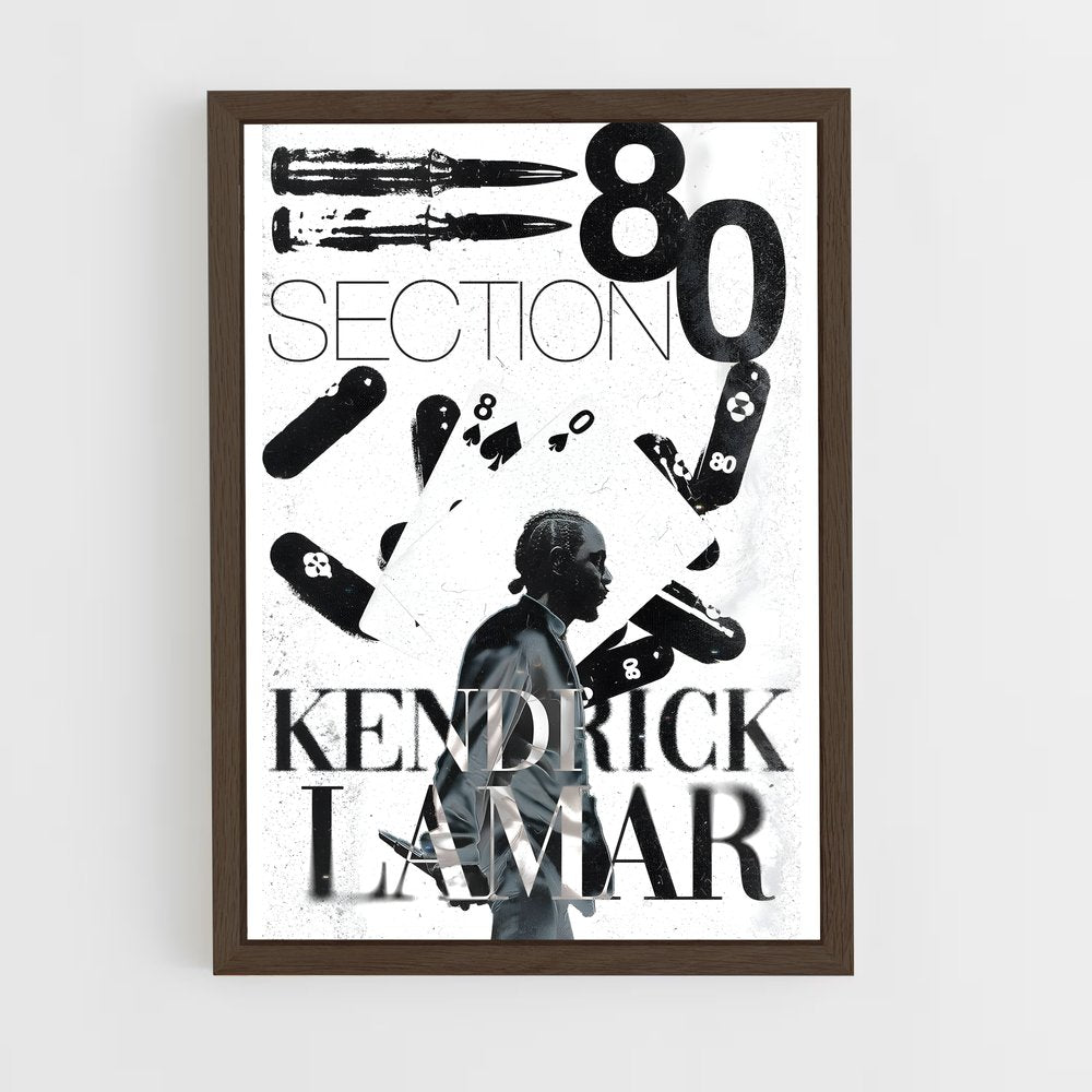 kendrick-lamar-10 cadre Bois foncé