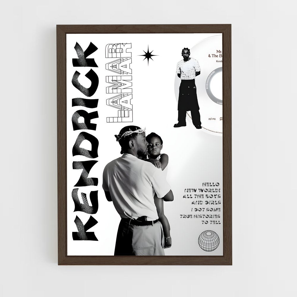 kendrick-lamar-17 cadre Bois foncé