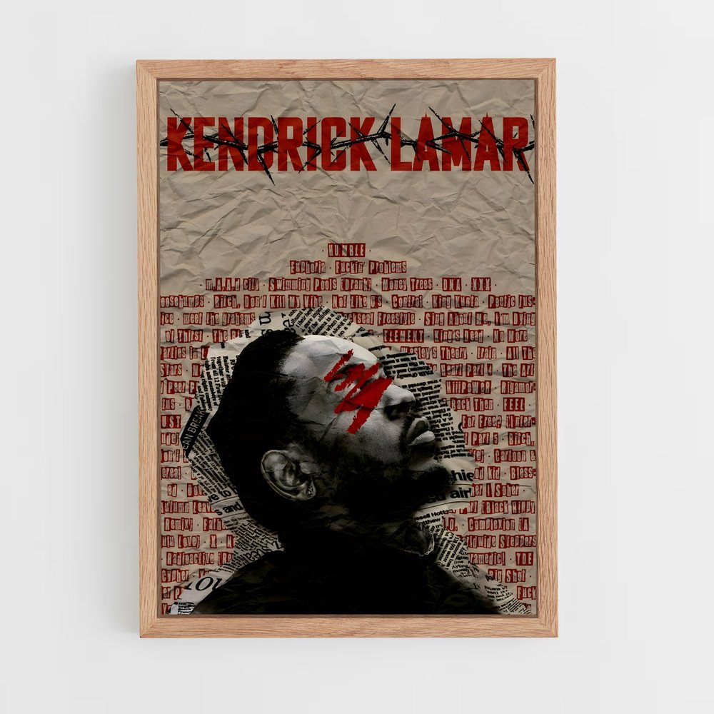 kendrick-lamar-3 cadre Bois clair
