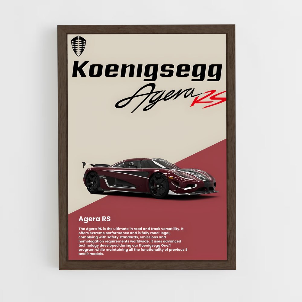 koenigsegg-1 cadre Bois foncé