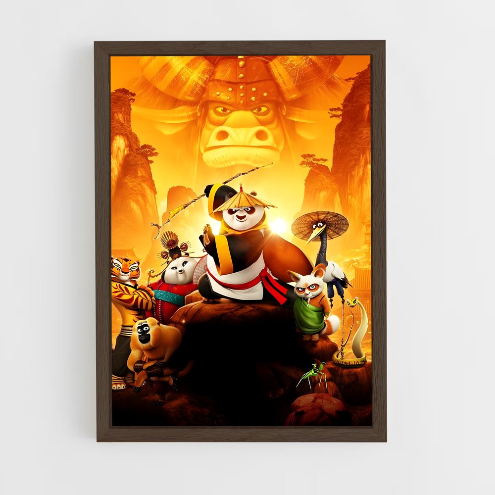 kung-fu-panda-18 cadre Bois foncé