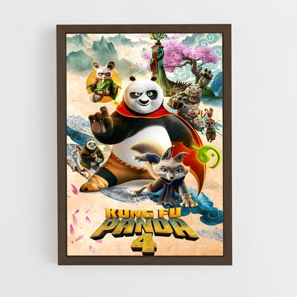 kung-fu-panda-4 cadre Bois foncé