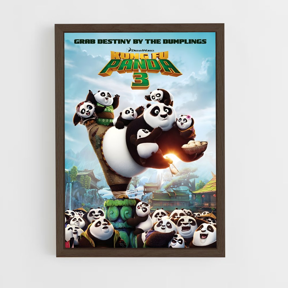 kung-fu-panda-5 cadre Bois foncé