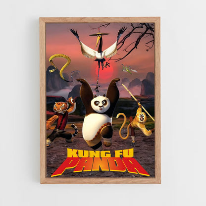 kung-fu-panda-9 cadre Bois clair