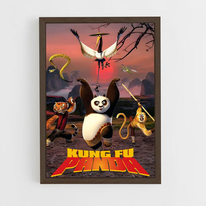 kung-fu-panda-9 cadre Bois foncé