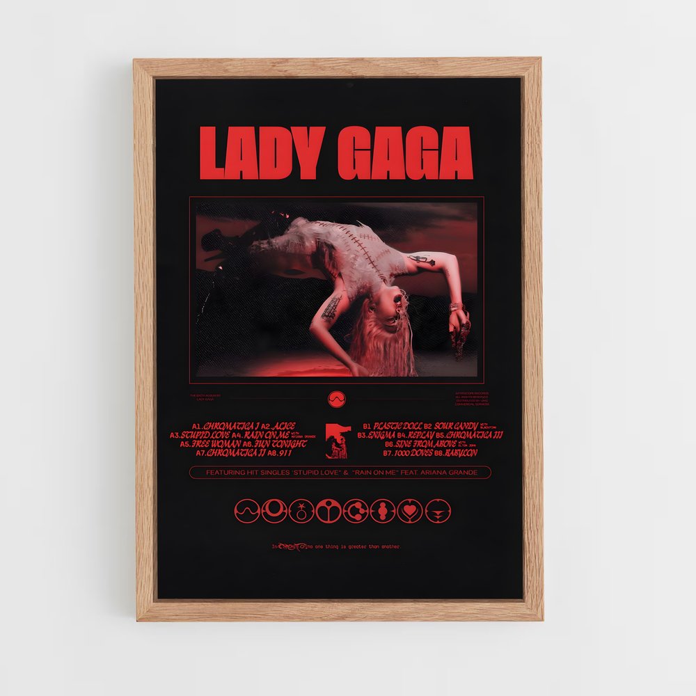 lady-gaga-10 cadre Bois clair