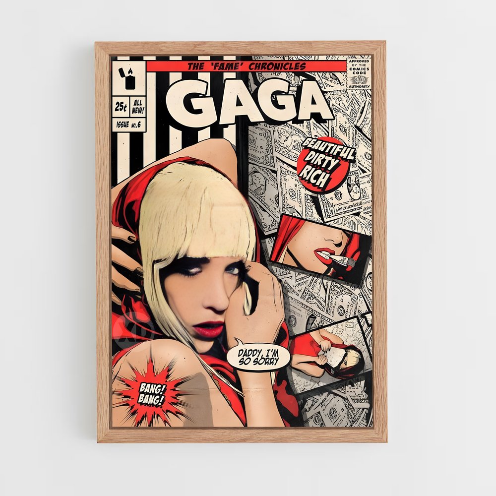 lady-gaga-11 cadre Bois clair