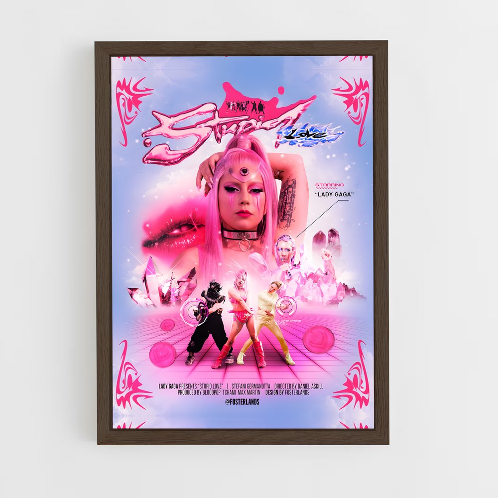 lady-gaga-12 cadre Bois foncé