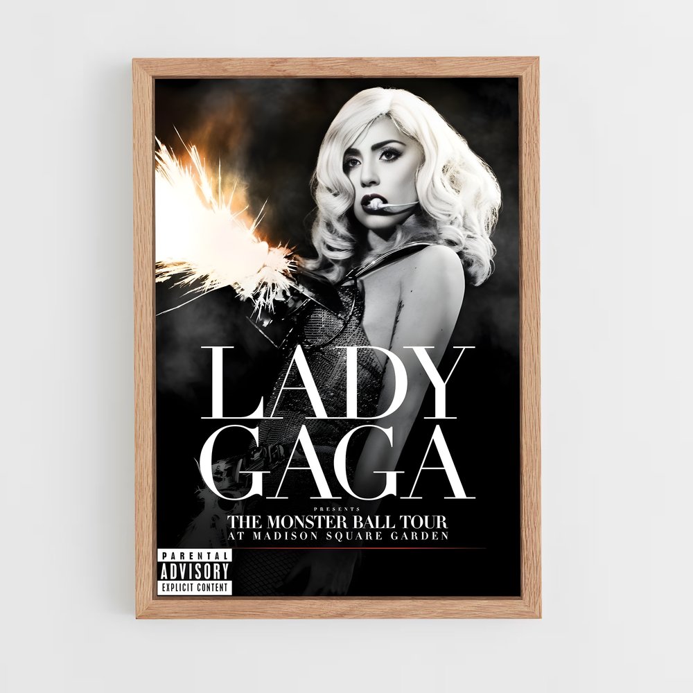 lady-gaga-19 cadre Bois clair