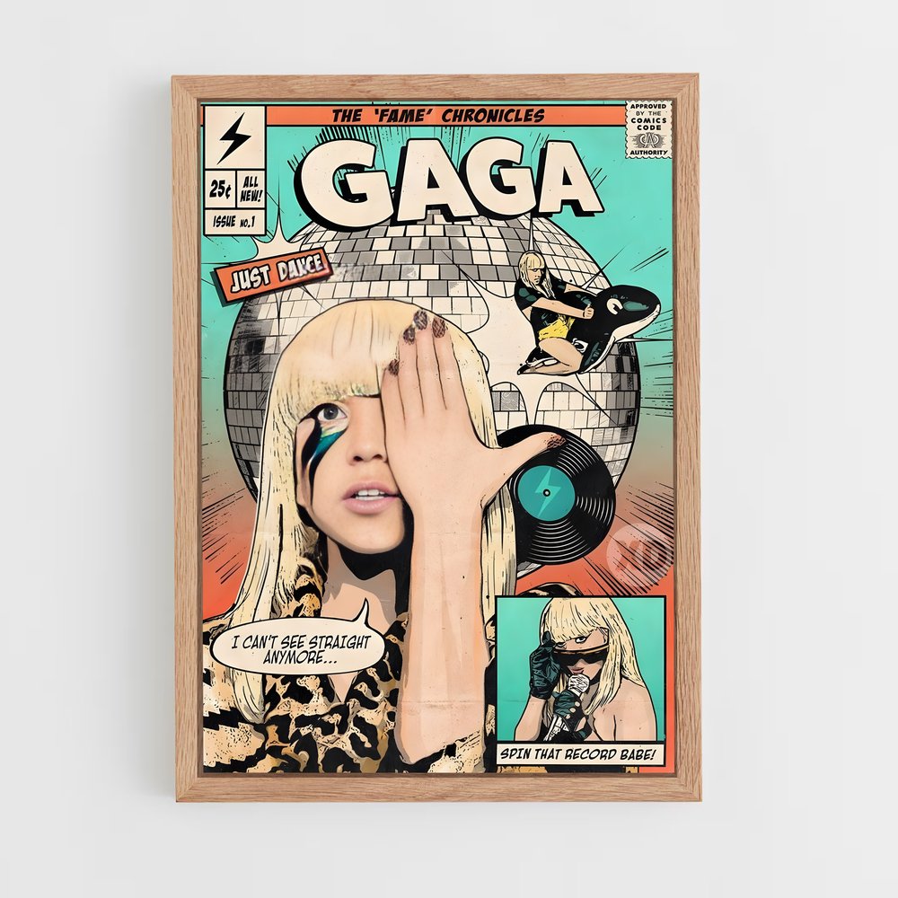 lady-gaga-20 cadre Bois clair