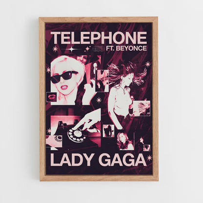 lady-gaga-6 cadre Bois clair