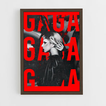 lady-gaga-9 cadre Bois foncé